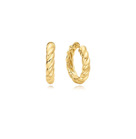  Tide Echo - Earrings - Silver / 14kt GP - 1,5cm
